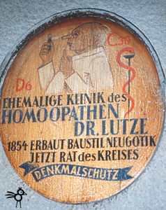 Gedenktafel an der Lutze-Klinik, 1994